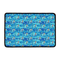 Ski And Snowboard Pattern Print Kitchen Mat