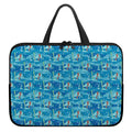 Ski And Snowboard Pattern Print Laptop Sleeve With Handle