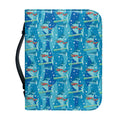 Ski And Snowboard Pattern Print Leather Bible Cover