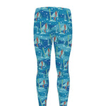 Ski And Snowboard Pattern Print Men's leggings