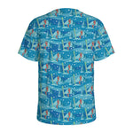 Ski And Snowboard Pattern Print Men's Sports T-Shirt