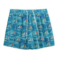 Ski And Snowboard Pattern Print Mesh Shorts