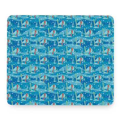 Ski And Snowboard Pattern Print Mouse Pad