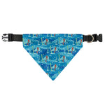 Ski And Snowboard Pattern Print Over The Collar Dog Bandana