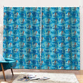 Ski And Snowboard Pattern Print Pencil Pleat Curtains