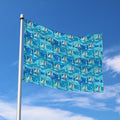 Ski And Snowboard Pattern Print Polyester Flag