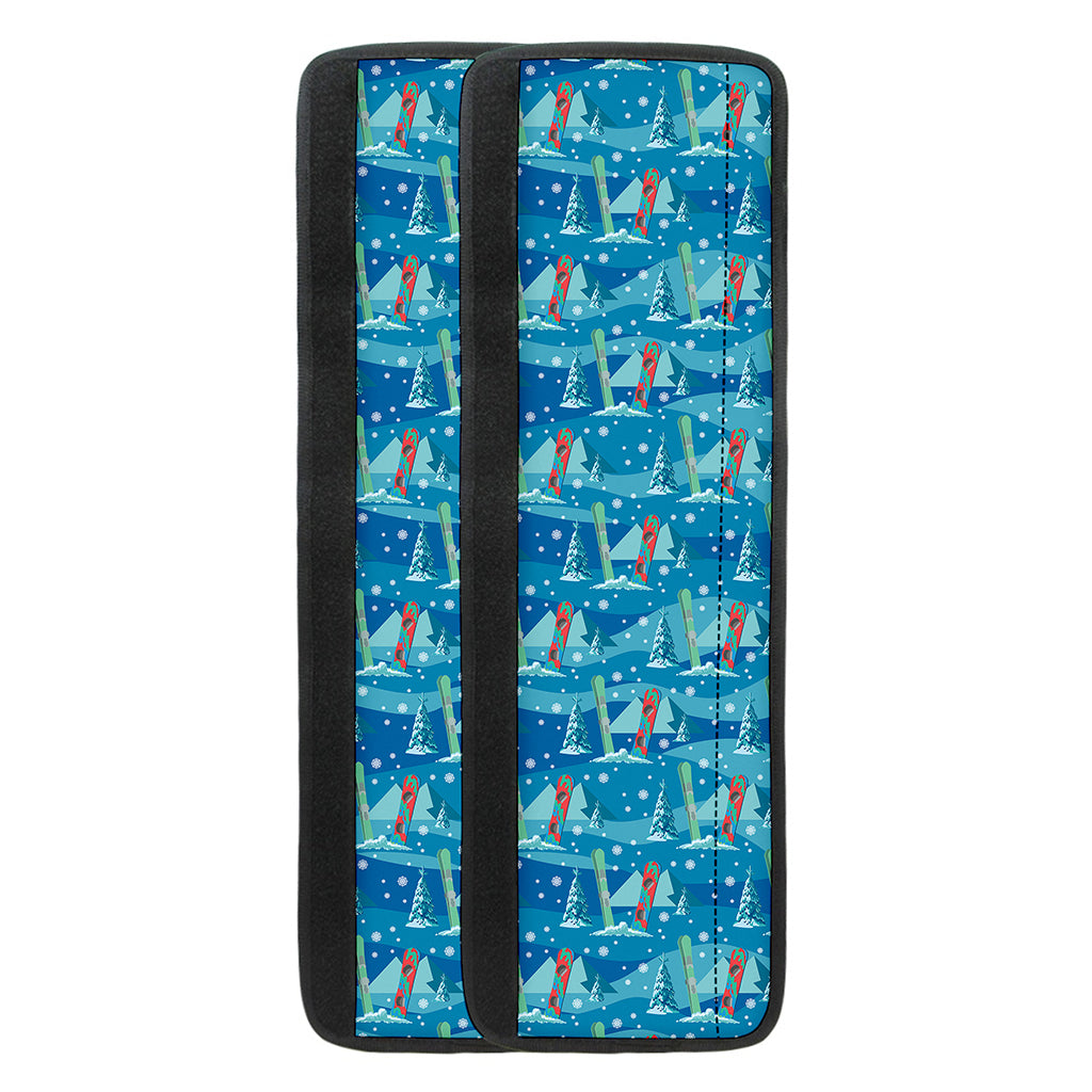 Ski And Snowboard Pattern Print Refrigerator Handle Covers