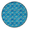 Ski And Snowboard Pattern Print Round Floor Mat