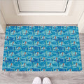 Ski And Snowboard Pattern Print Rubber Doormat