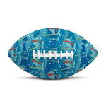 Ski And Snowboard Pattern Print Rugby Ball