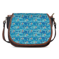 Ski And Snowboard Pattern Print Saddle Bag