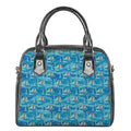 Ski And Snowboard Pattern Print Shoulder Handbag