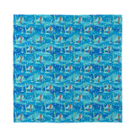 Ski And Snowboard Pattern Print Silk Bandana