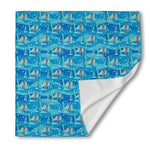 Ski And Snowboard Pattern Print Silk Bandana