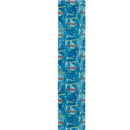 Ski And Snowboard Pattern Print Table Runner