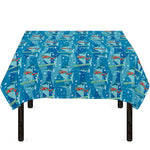 Ski And Snowboard Pattern Print Tablecloth