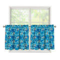 Ski And Snowboard Pattern Print Tier Curtains