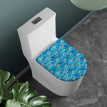 Ski And Snowboard Pattern Print Toilet Lid Cover