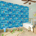 Ski And Snowboard Pattern Print Wall Sticker
