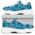 Ski And Snowboard Pattern Print White Chunky Shoes