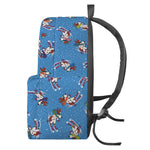 Skiing Dog Pattern Print Backpack