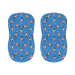 Skiing Dog Pattern Print Bar Stool Covers