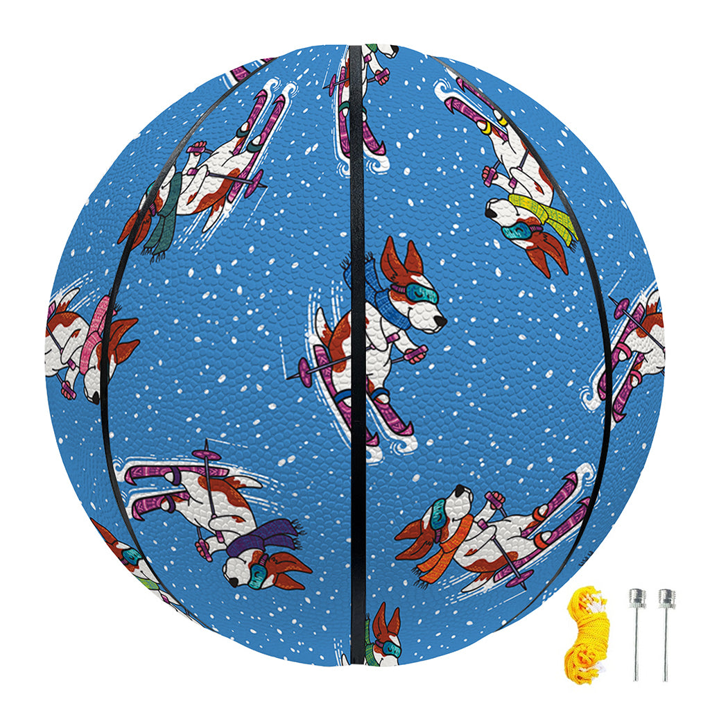 Skiing Dog Pattern Print Basketball