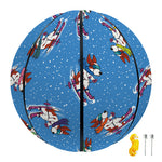 Skiing Dog Pattern Print Basketball