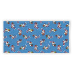 Skiing Dog Pattern Print Beach Towel
