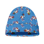 Skiing Dog Pattern Print Beanie