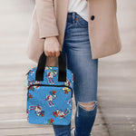 Skiing Dog Pattern Print Bible Tote Bag