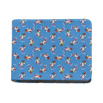 Skiing Dog Pattern Print Bifold Wallet