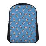 Skiing Dog Pattern Print Casual Backpack