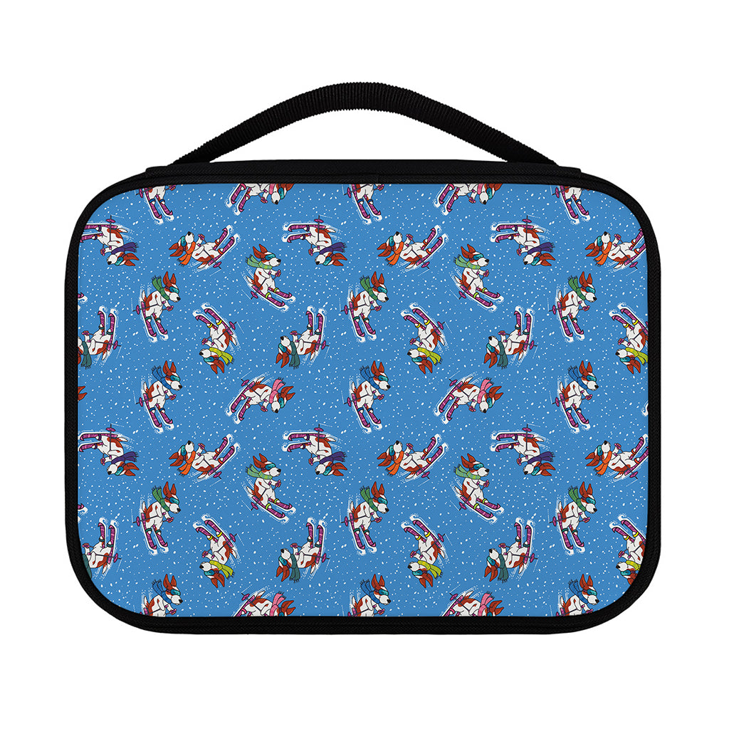 Skiing Dog Pattern Print Classic Bible Case