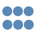 Skiing Dog Pattern Print Coaster Set