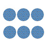 Skiing Dog Pattern Print Coaster Set