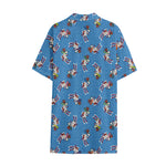 Skiing Dog Pattern Print Cotton Hawaiian Shirt