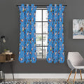 Skiing Dog Pattern Print Grommet Curtain Panels
