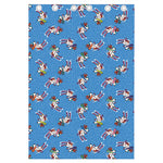 Skiing Dog Pattern Print Curtain