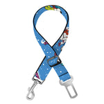 Skiing Dog Pattern Print Dog Seat Belt