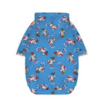 Skiing Dog Pattern Print Dog Zip Up Hoodie
