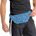 Skiing Dog Pattern Print Fanny Pack