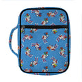 Skiing Dog Pattern Print Front Pocket Bible Bag