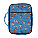 Skiing Dog Pattern Print Front Pocket Bible Bag