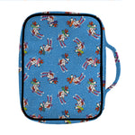 Skiing Dog Pattern Print Front Pocket Bible Bag