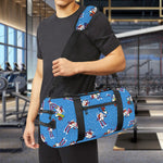 Skiing Dog Pattern Print Gym Bag