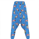 Skiing Dog Pattern Print Hammer Pants