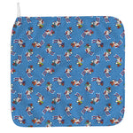 Skiing Dog Pattern Print Hand Towel
