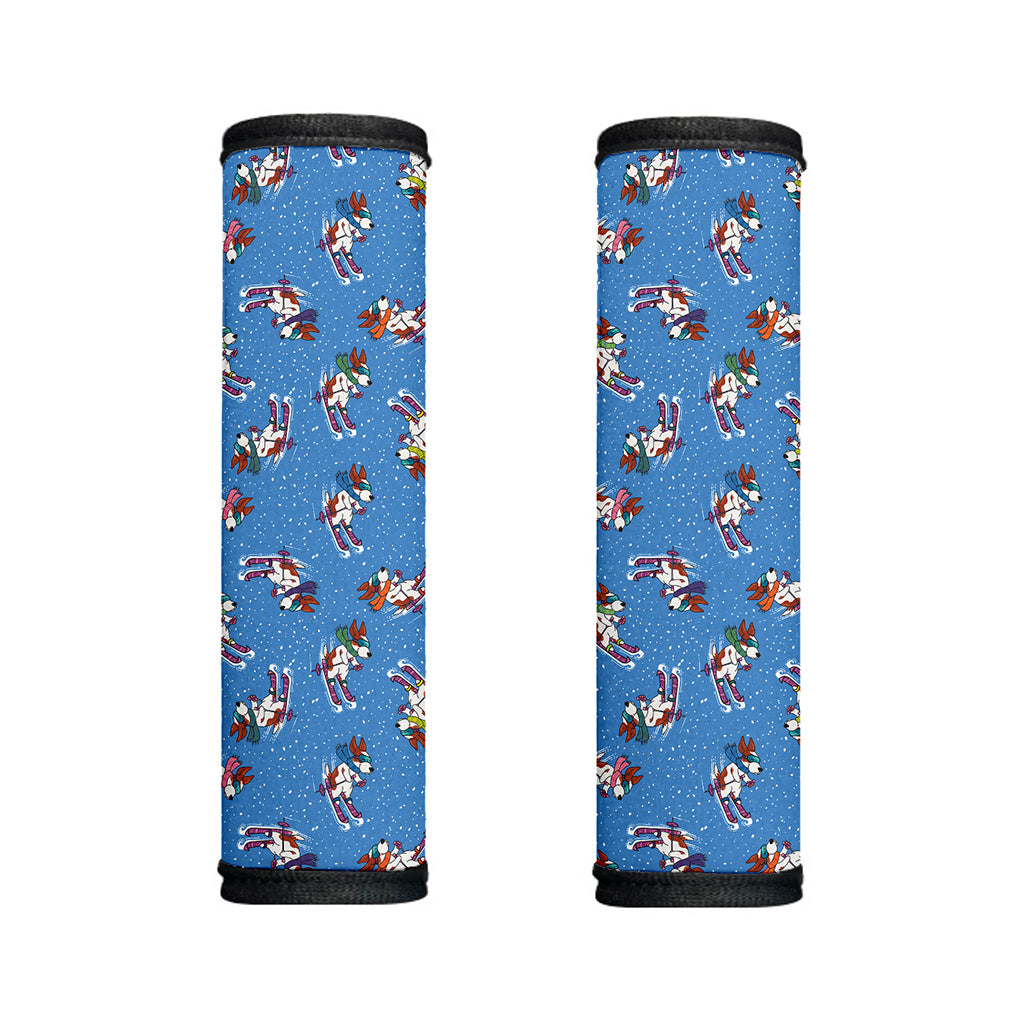 Skiing Dog Pattern Print Handle Covers