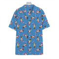 Skiing Dog Pattern Print Hawaiian Shirt